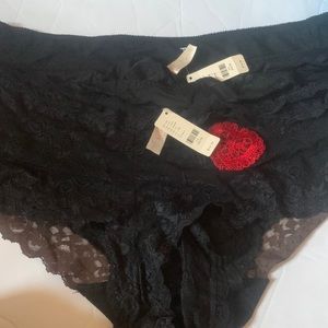 NWT MIX BRAND 3 PC BLACK UNDERWEAR LOT SZ 26/28